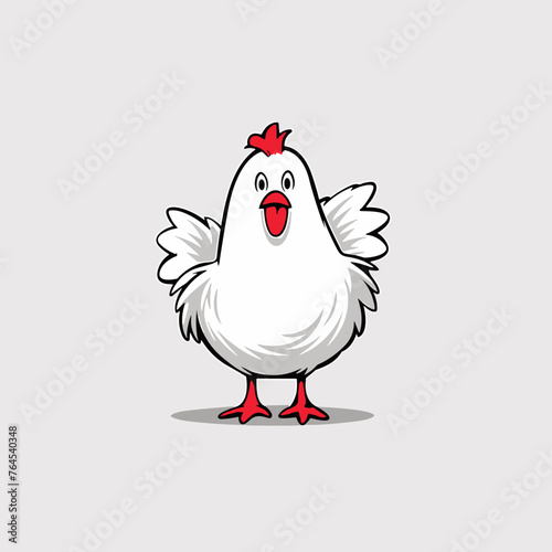 Chicken hand-drawn illustration. Chicken. Vector doodle style cartoon illustration
