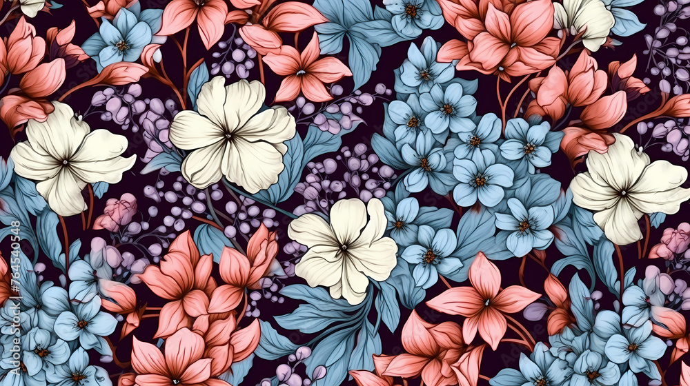 Blooming flowers background Blooming flowers background