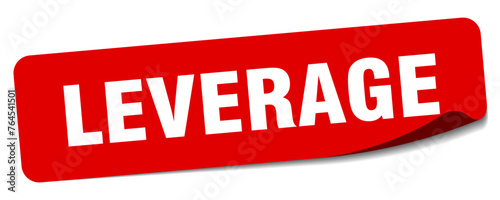 leverage sticker. leverage label
