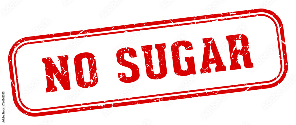 no sugar stamp. no sugar rectangular stamp on white background no sugar stamp. no sugar rectangular stamp on white background
