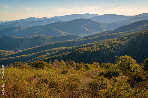 Shenandoah National Park along the Blue Ridge Mountains in Virginia