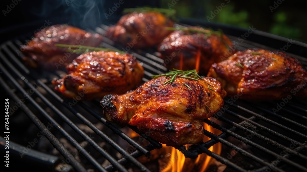 Chicken thighs on the grill Chicken thighs on the grill