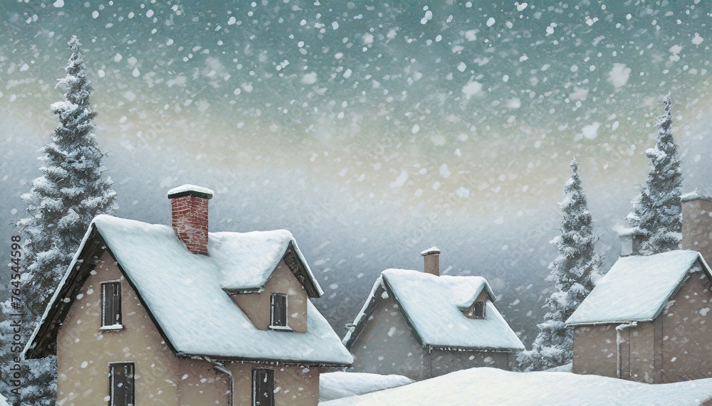Fototapeta premium 屋根の上の雪