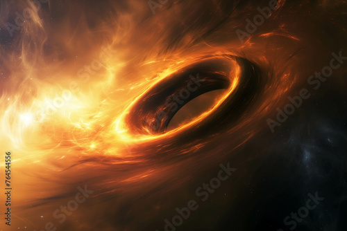 A gigantic black hole ready to swallow up everything, whether light or stars.
