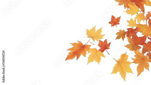 Autumn maple leaves fall  png file of isolated cutout object on transparent background.
