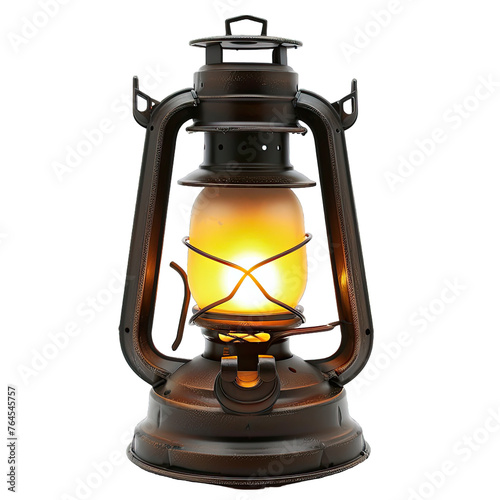 old oil lamp transparent background png isolated on white background