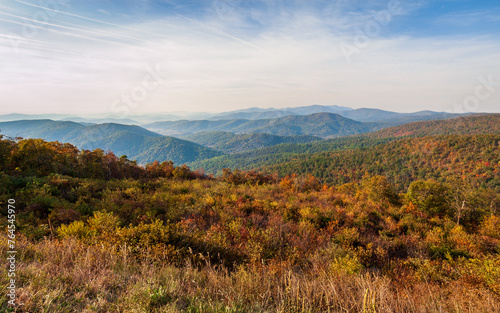 Shenandoah National Park along the Blue Ridge Mountains in Virginia