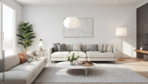 bright and inviting modern living room  where simplicity meets elegance