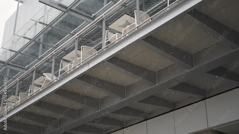 commercial buildings at rainy day commercial buildings at rainy day