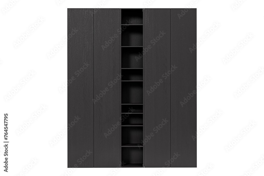 Wooden Black Modern cabinet isolated on white background. Furniture collection. Closet or wardrobe design element. Wooden Black Modern cabinet isolated on white background. Furniture collection. Closet or wardrobe design element.