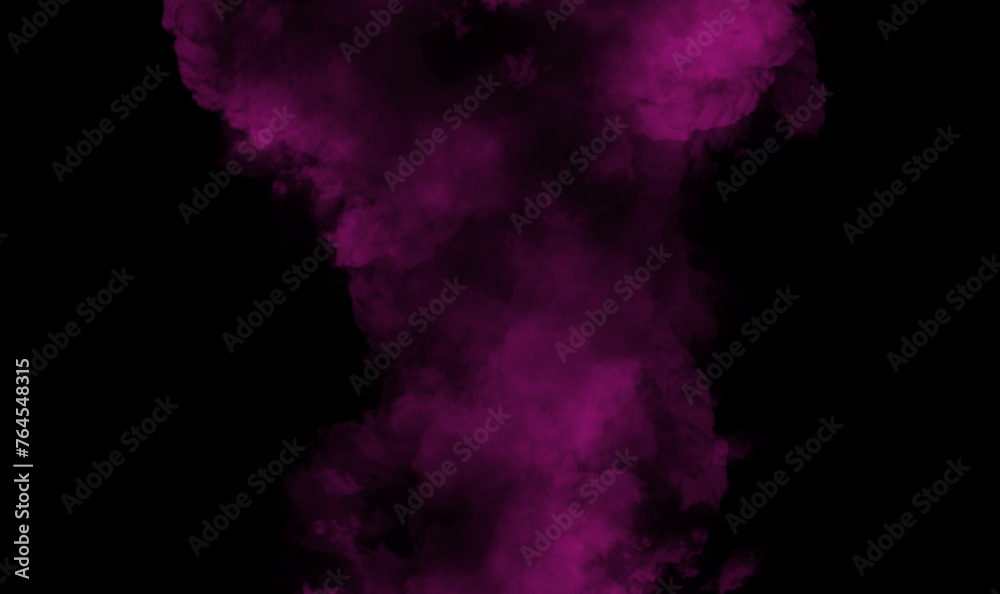 Pink smoke on black background