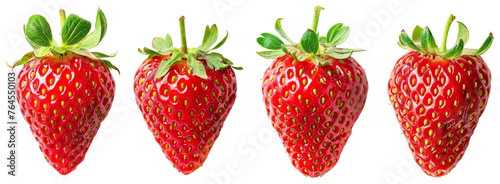 Strawberries isolated, Transparent background.