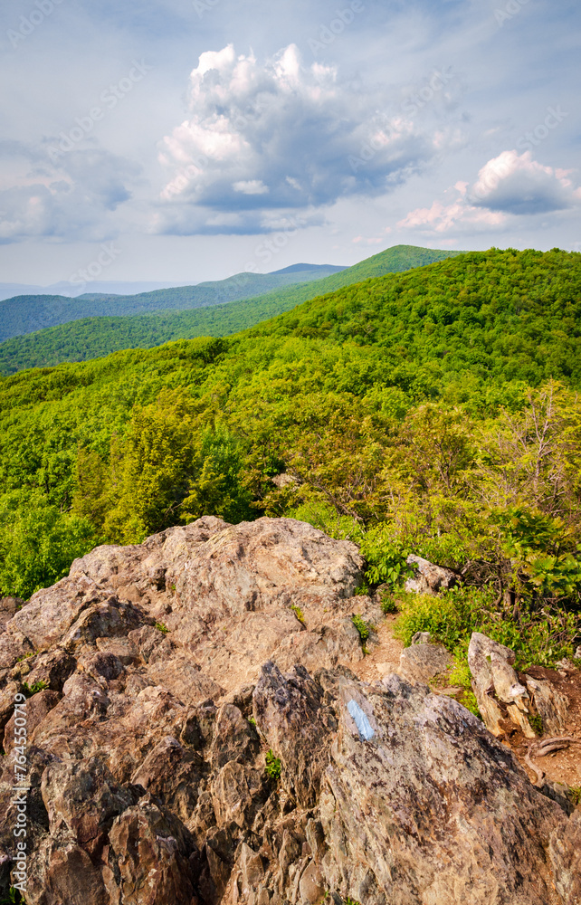 Bearfence Mountain Loop at Shenandoah National Park along the Blue Ridge Mountains in Virginia Bearfence Mountain Loop at Shenandoah National Park along the Blue Ridge Mountains in Virginia