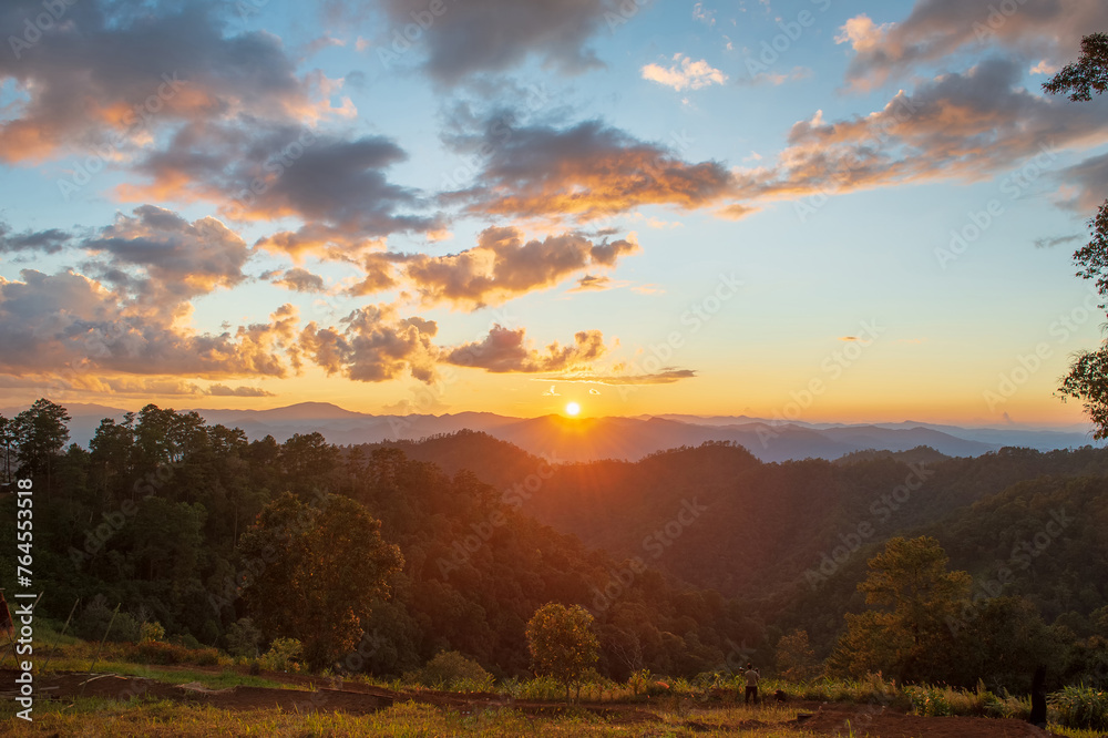 Obraz premium landscape and sky background