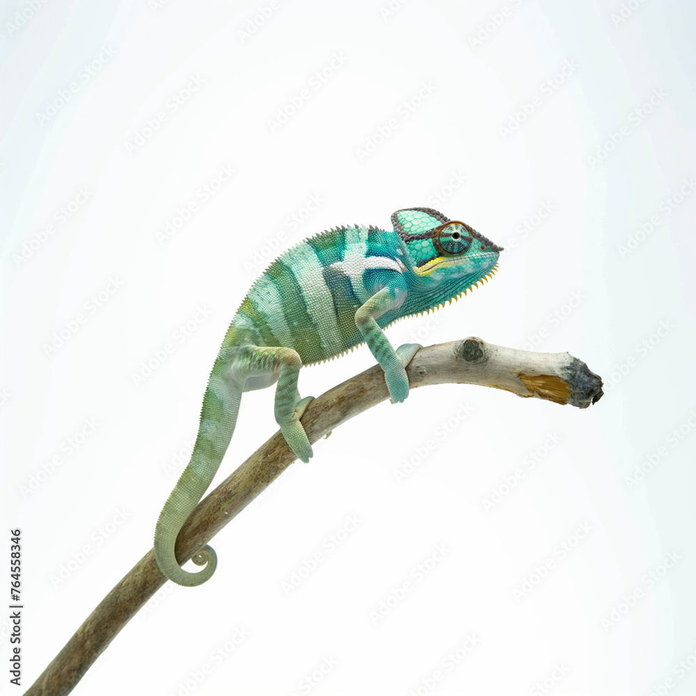 Obraz premium chameleon on a white background