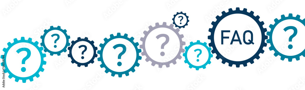 Frequently Asked Question FAQ banner vector illustration with the icons of artificial intelligence, application, innovation, question and answer in website, social network, business, white background Frequently Asked Question FAQ banner vector illustration with the icons of artificial intelligence, application, innovation, question and answer in website, social network, business, white background