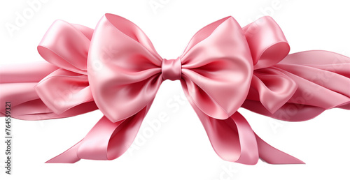pink bow isolated on white background