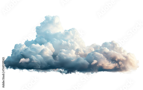 Fluffy Cumulus Clouds on transparent background,