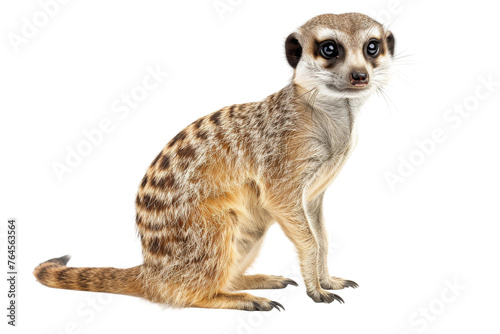 Lonely Meerkat on transparent background,