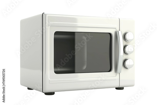 Microwave in White Space on transparent background,