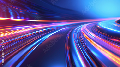 business speed technology glowing light