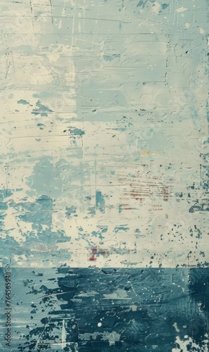 Worn blue paint on a grungy textured wall.