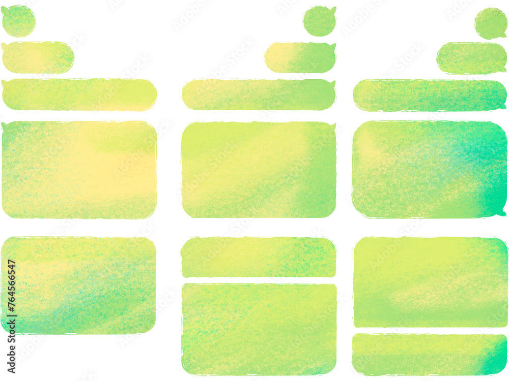 Obraz premium アプリ風吹き出しのセット 水彩風