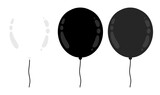 Balloon Cartoon illustration Monochrom Balloon Set Collection Monochrom Balloon Birthday Set