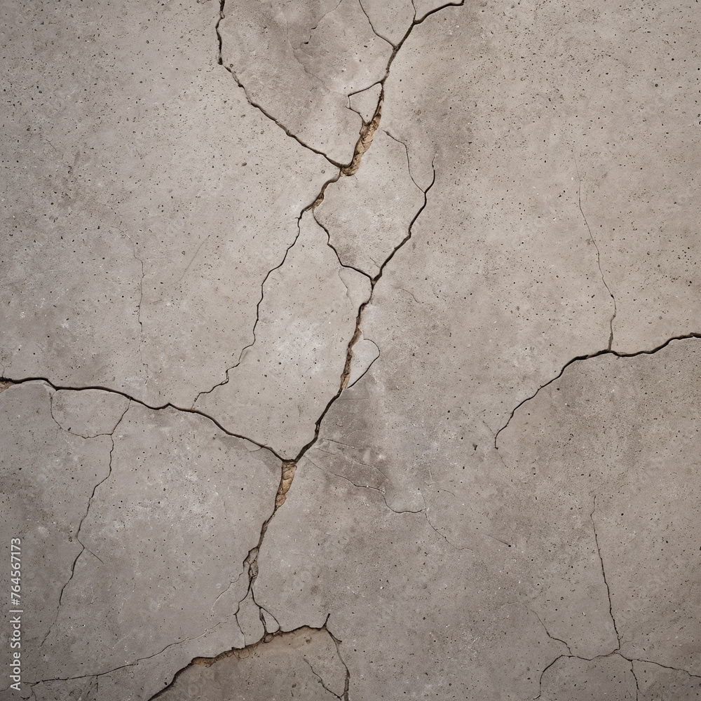 Obraz premium Texture, wall cracked broken concrete, it can be used as a background. Wall fragment with scratches and cracks