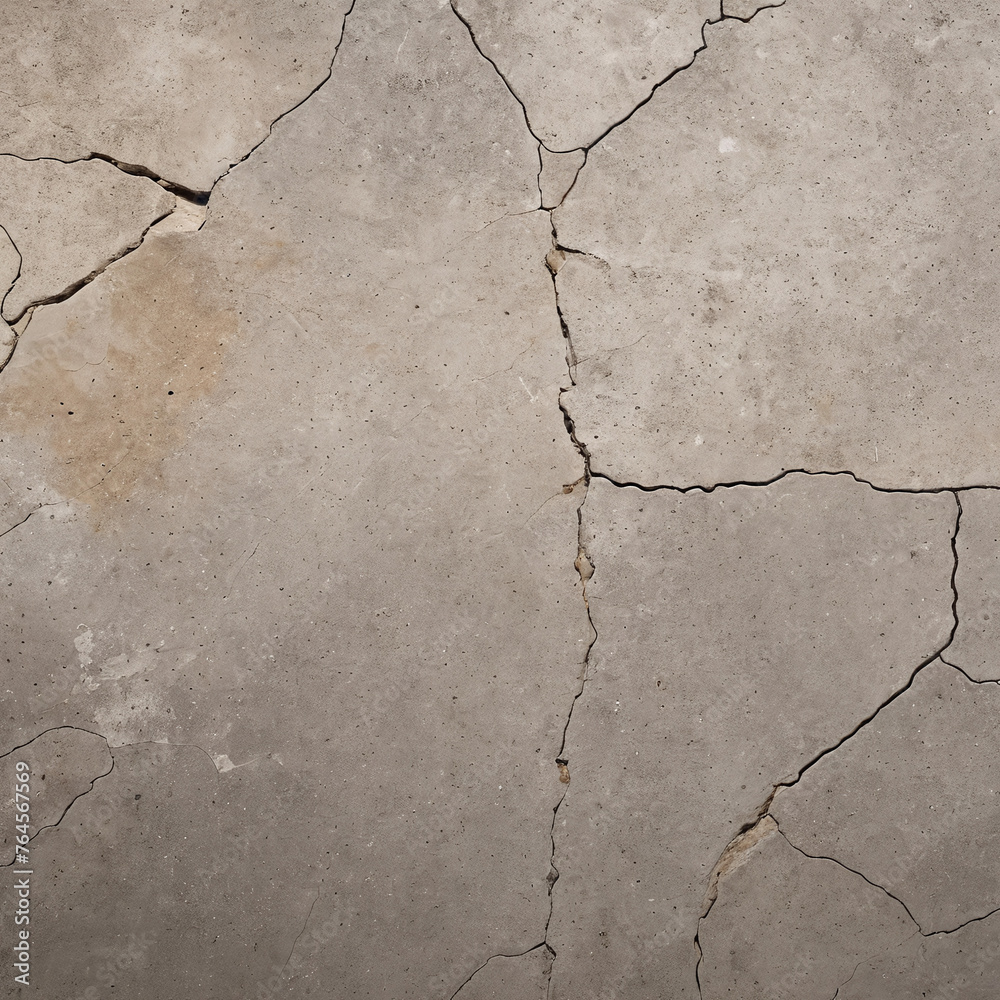Obraz premium Texture, wall cracked broken concrete, it can be used as a background. Wall fragment with scratches and cracks