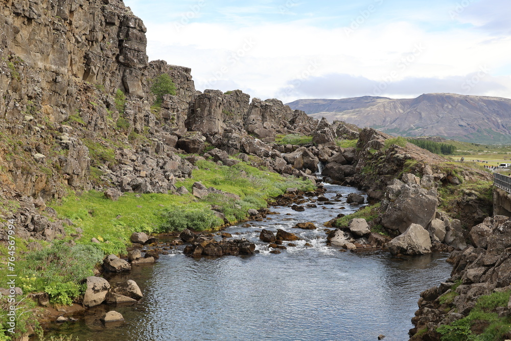 Öxara River a river in Iceland in National Park-Iceland  