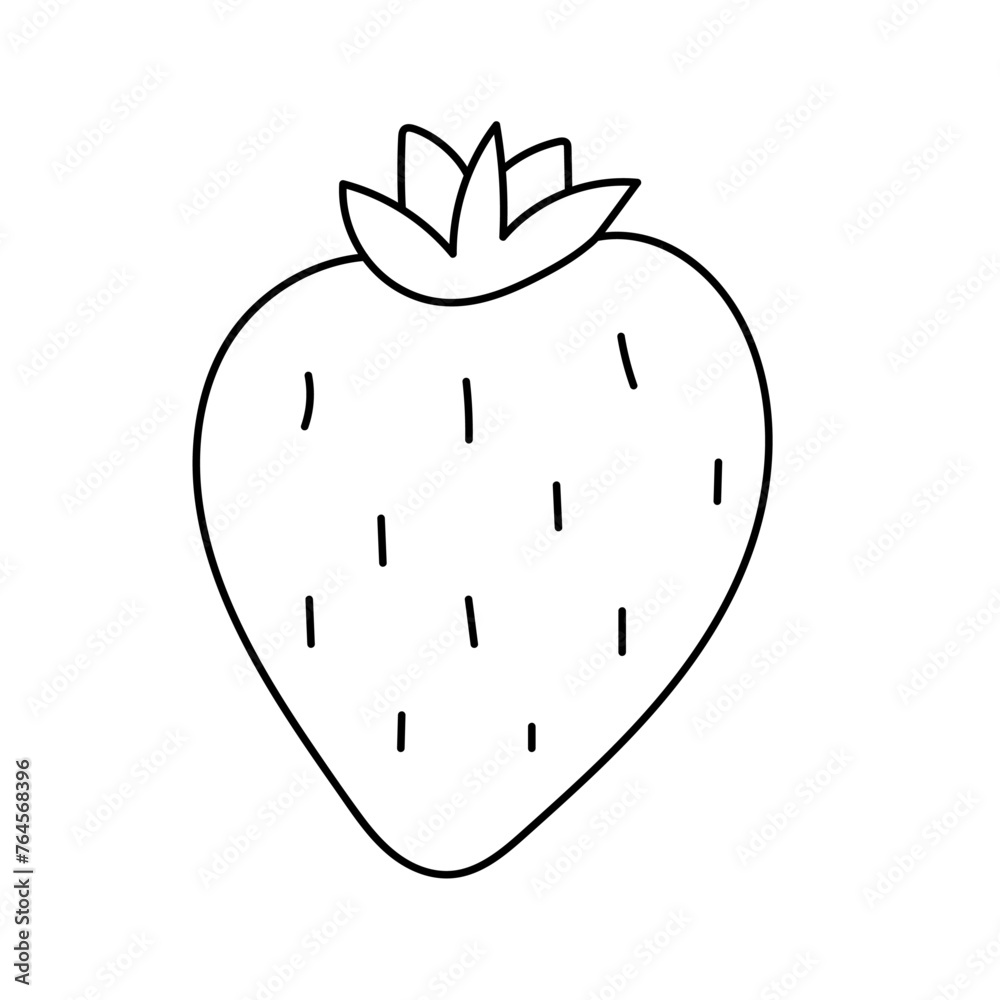 Fototapeta premium Strawberry. Vector illustration in doodle style