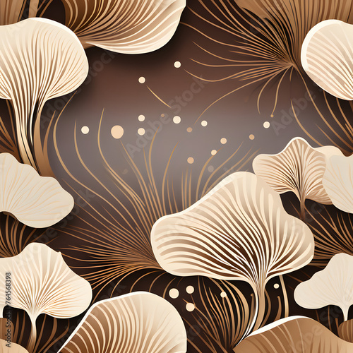 seamless background with mushrooms