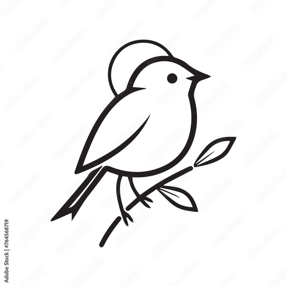 simple and minimalistic bird logo, lineart style, black and white line art, white background, no shading simple and minimalistic bird logo, lineart style, black and white line art, white background, no shading