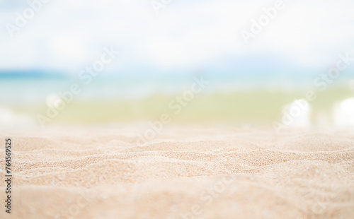 Sea Background blur Shore Blue Water White Sky Season Summer Tropical Ocean Beautiful Wave Seascape,Tourism Travel Vacation Smooth Wallpaper Island Outdoor Tropical Coast Sandy Nature Landscape Space. photo