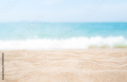Sea Background blur Shore Blue Water White Sky Season Summer Tropical Ocean Beautiful Wave Seascape,Tourism Travel Vacation Smooth Wallpaper Island Outdoor Tropical Coast Sandy Nature Landscape Space.