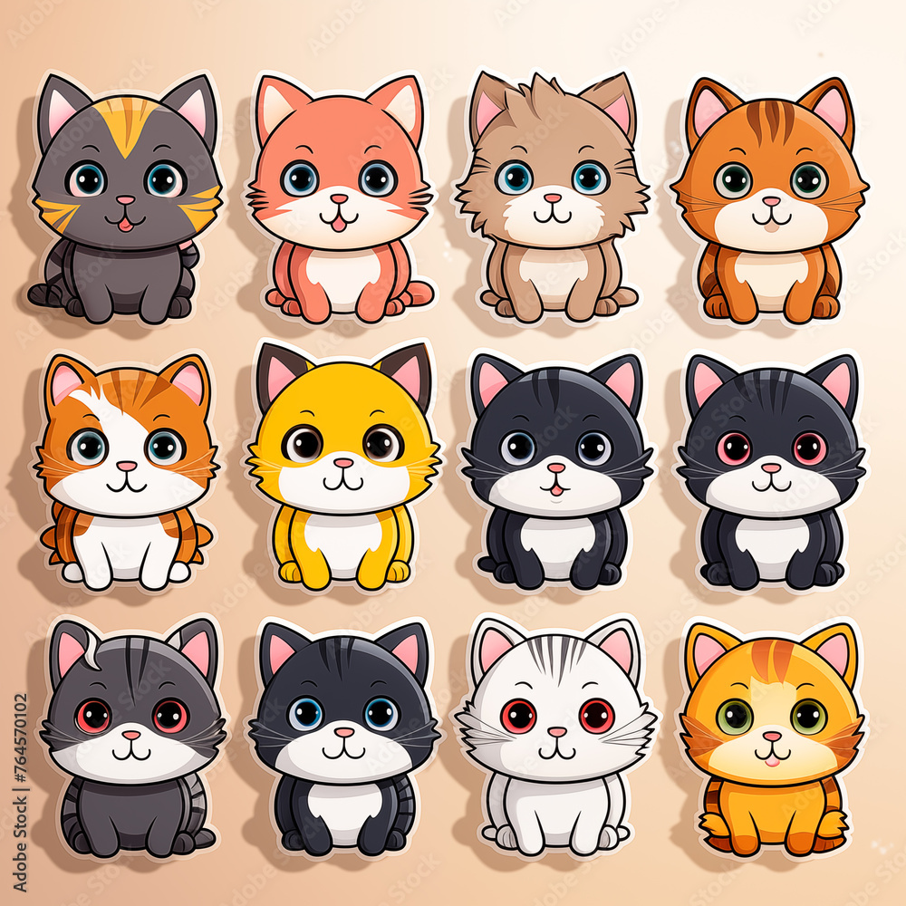 set of funny cartoon animals set of funny cartoon animals