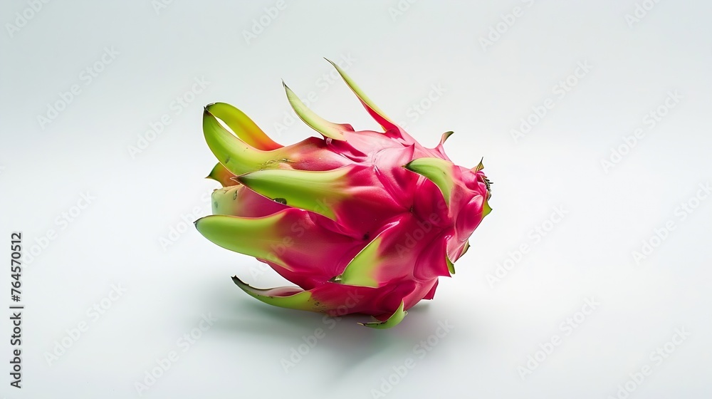 Generative AI : Vivid and Vibrant Dragon Fruit isolated against white background. Generative AI : Vivid and Vibrant Dragon Fruit isolated against white background.