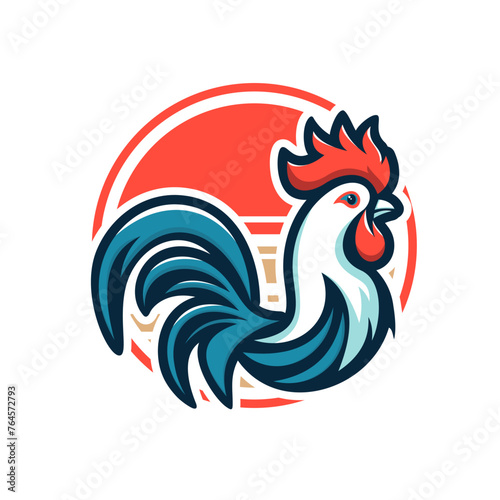 Wallpaper Mural Rooster logo Vector icon simple cartoon illustration Torontodigital.ca