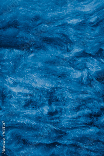 blue mineral wool with a visible texture