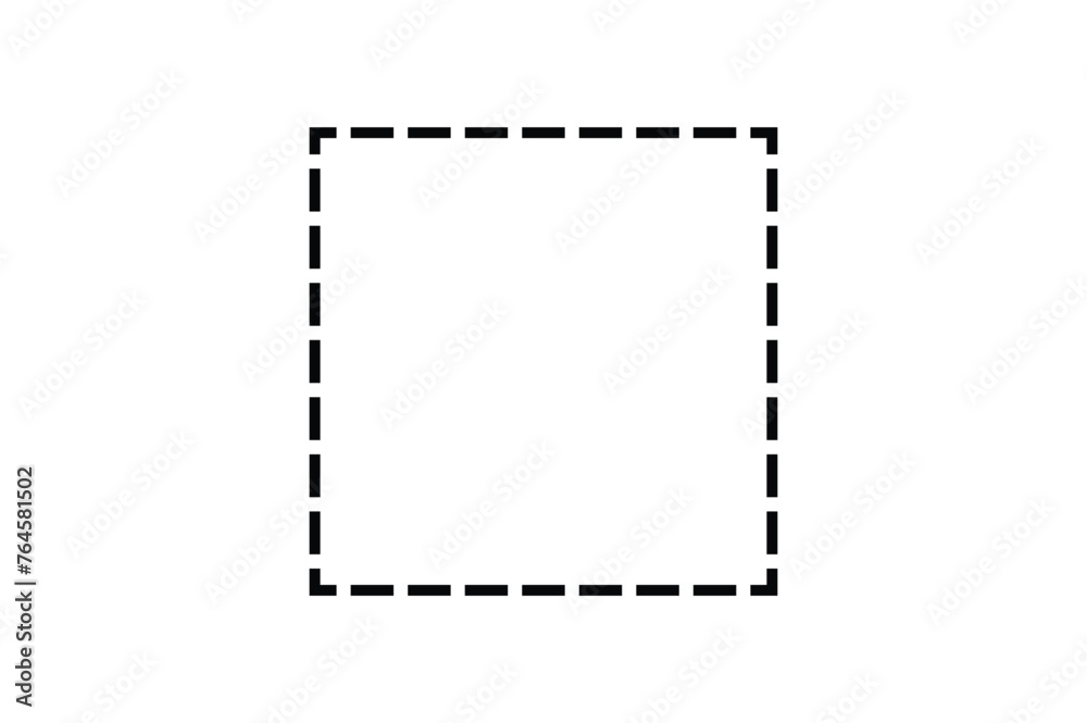 dotted square shape or dashed square shape