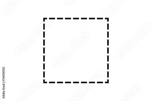dotted square shape or dashed square shape