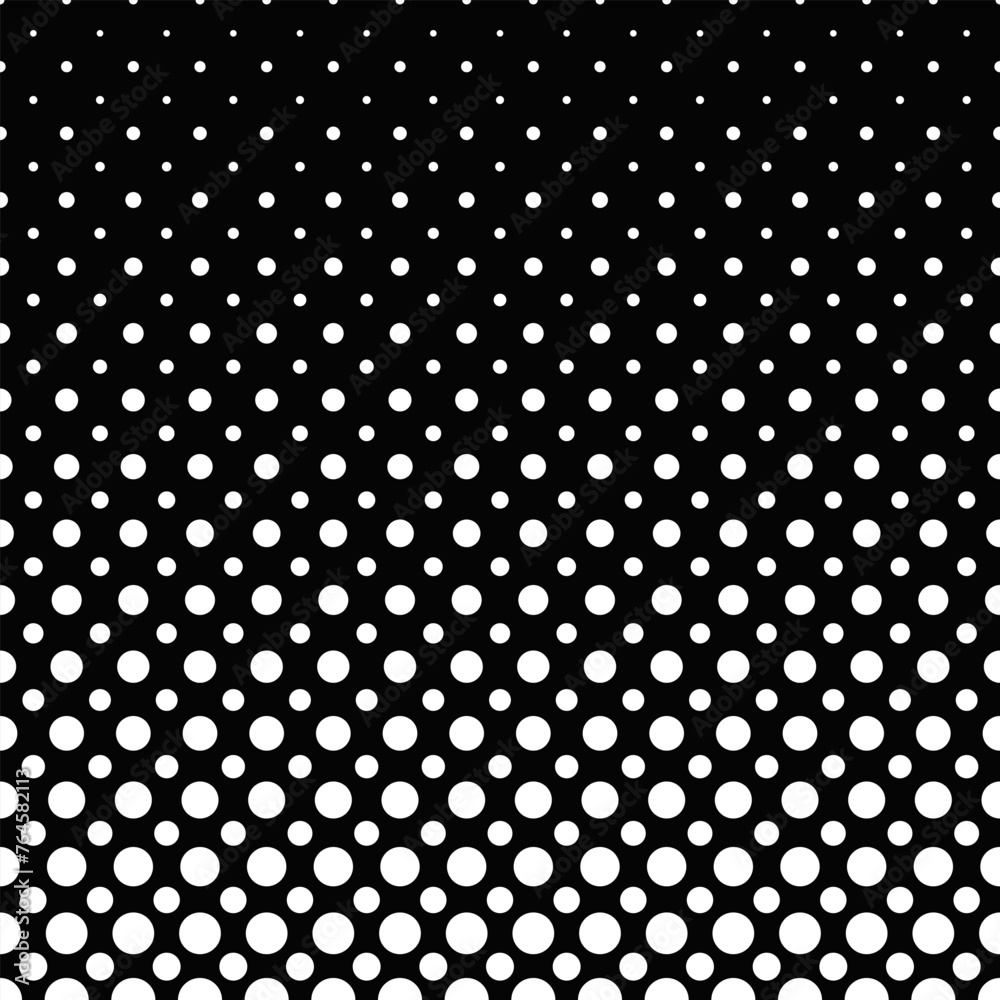 Geometrical circle pattern background - black and white abstract vector illustration