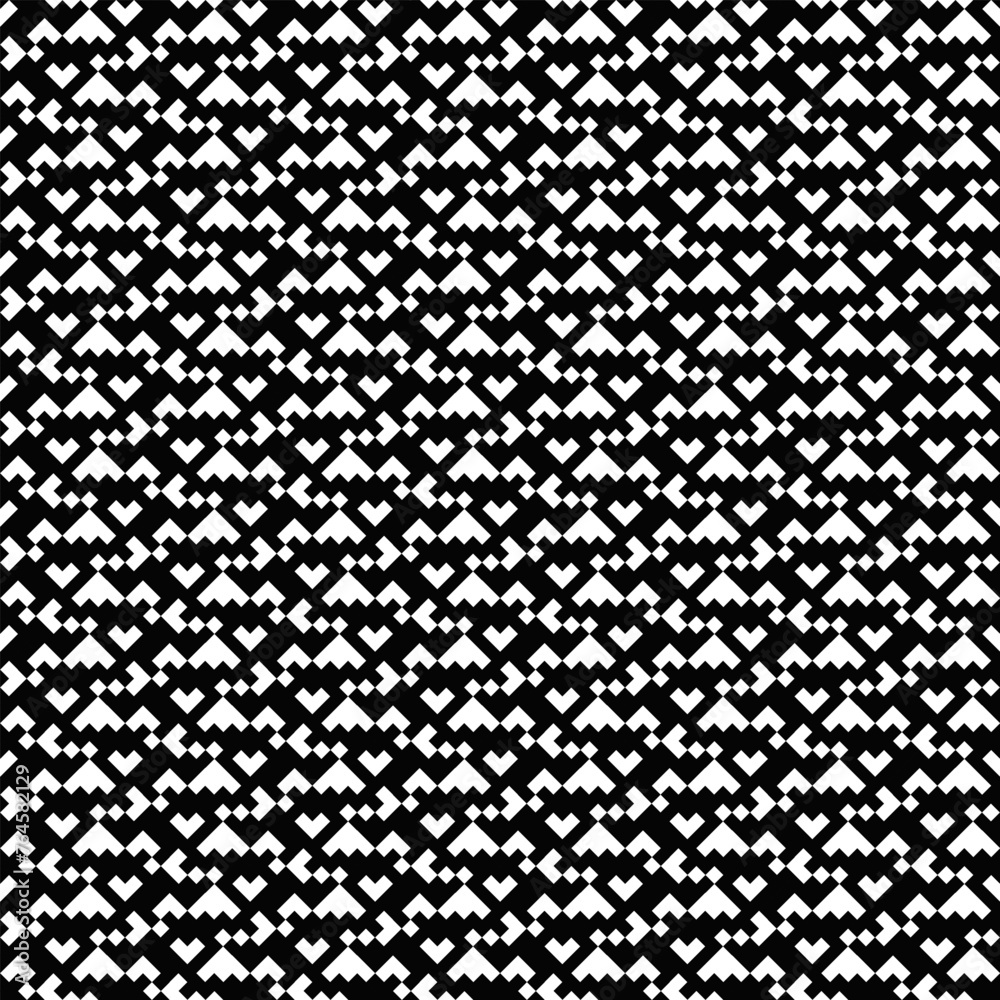 Random diagonal black and white pattern background - seamless repeating repetitive vector graphic