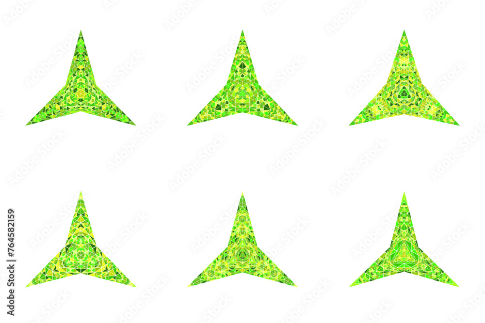 Obraz premium Tiled mosaic star polygon set - geometric abstract geometrical vector element