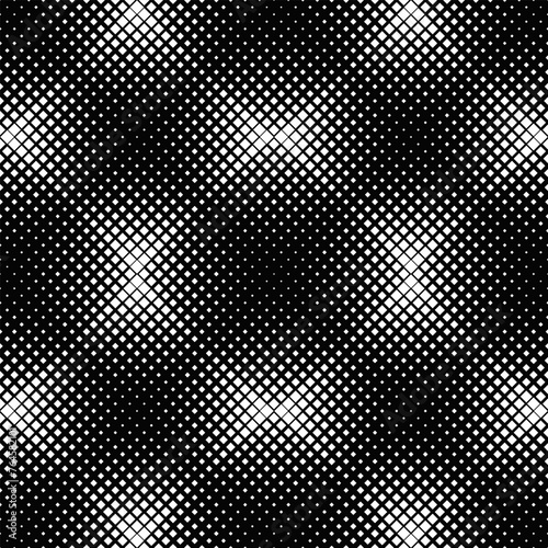 Geometrical seamless square pattern background design - abstract black and white vector illustration