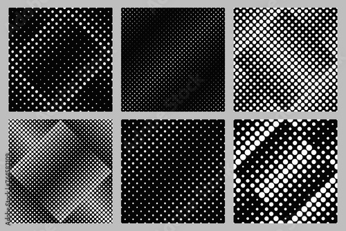 Geometrical seamless circle pattern background design collection - abstract  vector graphic from circles