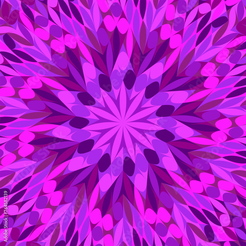 Abstract round mosaic background - hypnotic circular psychedelic colorful vector design from geometrical tiles