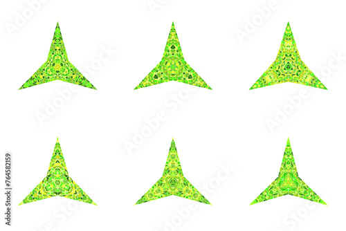 Tiled mosaic star polygon set - geometric abstract  geometrical vector element