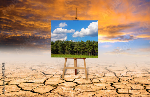 Climate change, conceptual composite image photo